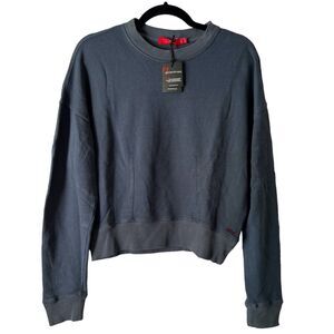 NWT n:philanthropy Women's Sela-Sweatshirt Cropped Navy Size S